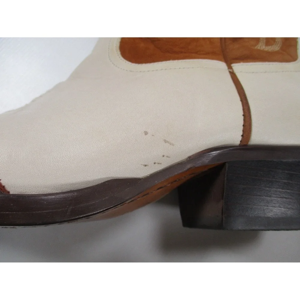 Nine west evie Cowboy Boots Women's Western Stitched Leather Cowgirl Boots Sz 8M - Picture 7 of 10